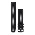 Instinct™ Watch Band - Silicone Black with Slate Hardware