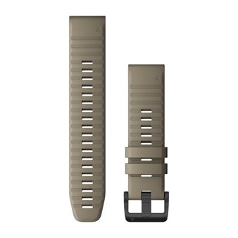 Bracelets de Montre QuickFit® 22 - Silicone Grès Foncé avec Fermeture Noir