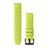 QuickFit® 22 Watch Bands - Amp Yellow with Black Hardware