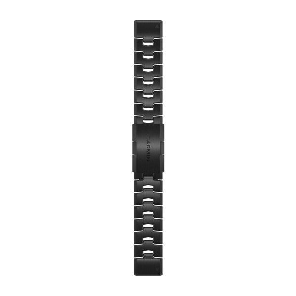QuickFit® 22 Watch Bands - Vented Titanium Bracelet with Carbon Gray DLC Coating - 191 mm