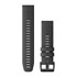 QuickFit® 22 Watch Bands - Slate Gray Silicone with Black Hardware