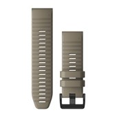 Bracelets de montre QuickFit® 26 - Silicone Grès foncé avec Fermeture Noir - 219 mm