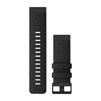 QuickFit® 26 Watch Bands - Heathered Black Nylon with Black Hardware