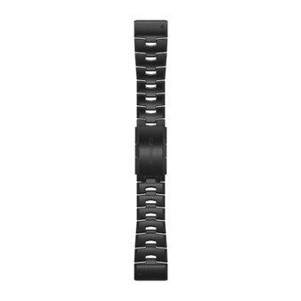 QuickFit® 26 Watch Bands - Vented Titanium Bracelet with Carbon Gray DLC Coating