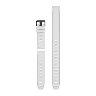 QuickFit® 26 Watch Bands - White Silicone (3Pieces) with Black Hardware