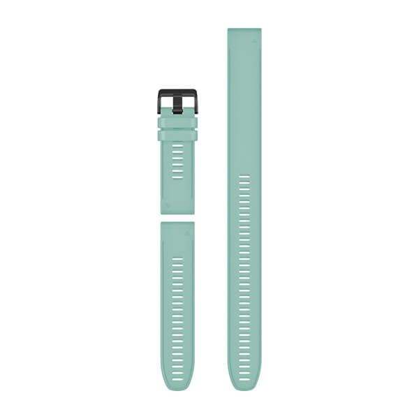 QuickFit® 26 Watch Bands - Spearmint Silicone with Black Hardware - (3-piece) 354 mm