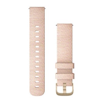 Bracelets à Dégagement Rapide (20 mm) - Nylon Tressé Rose Pâle avec Fermeture Or Pâle