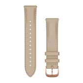 Bracelets à Dégagement Rapide (20 mm) - Cuir Beige Sable avec Fermeture Or Rosé - 190 mm