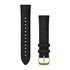 Quick Release Bands (20 mm) - Black Embossed Italian Leather with Gold Hardware