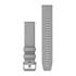 Bracelets à Dégagement Rapide (20 mm) - Silicone Gris avec Fermeture Acier Inoxydable