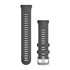 Swim™ 2 Watch Bands - Slate Silicone with Silver Hardware