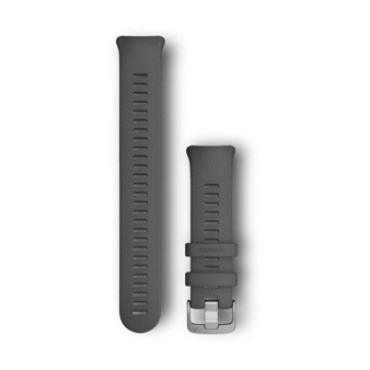 Swim™ 2 Watch Bands - Long Slate Silicone with Silver Hardware