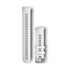 Bracelets de Montre Swim™ 2 - Long Silicone Marbre Blanc avec Fermeture Argent