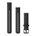 Bracelets à Dégagement Rapide (18 mm) - Silicone Noir avec Fermeture Ardoise
