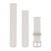 Bracelets à Dégagement Rapide (20 mm) - Silicone Ivoire avec Fermeture Ivoire - 219 mm