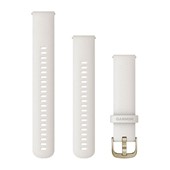 Quick Release Bands (20 mm) - Ivory Silicone with Cream Gold Hardware