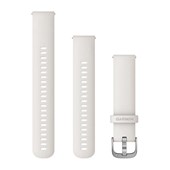 Bracelets à Dégagement Rapide (20 mm) - Silicone Ivoire avec Fermeture Argent - 218 mm