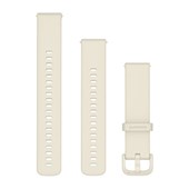 Bracelets à Dégagement Rapide (20 mm) - Silicone Blanc avec Fermeture Blanc