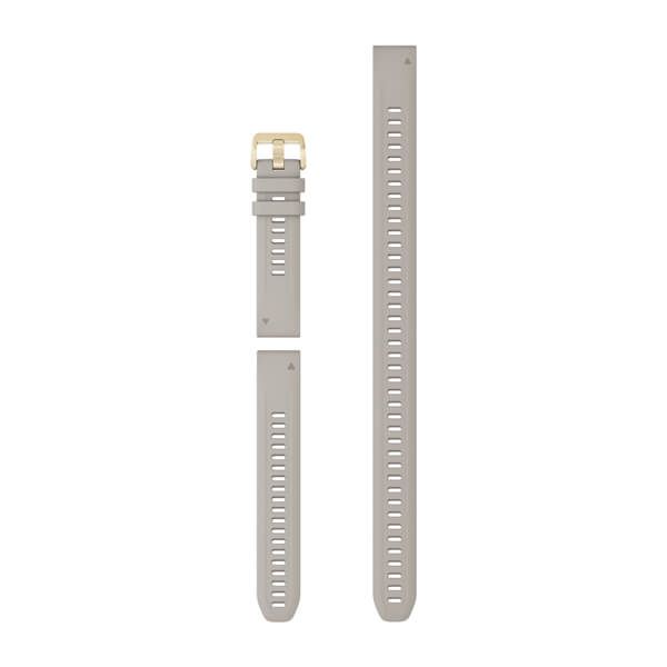QuickFit® 20 Watch Bands - Tundra Silicone with Soft Gold Hardware - 356 mm