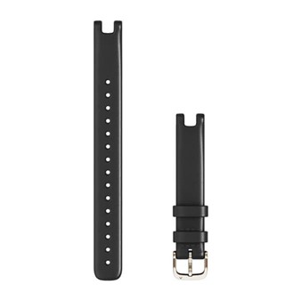 Bracelets Lily™ (14 mm) - Cuir italien noir avec boucle or pâle (grand)