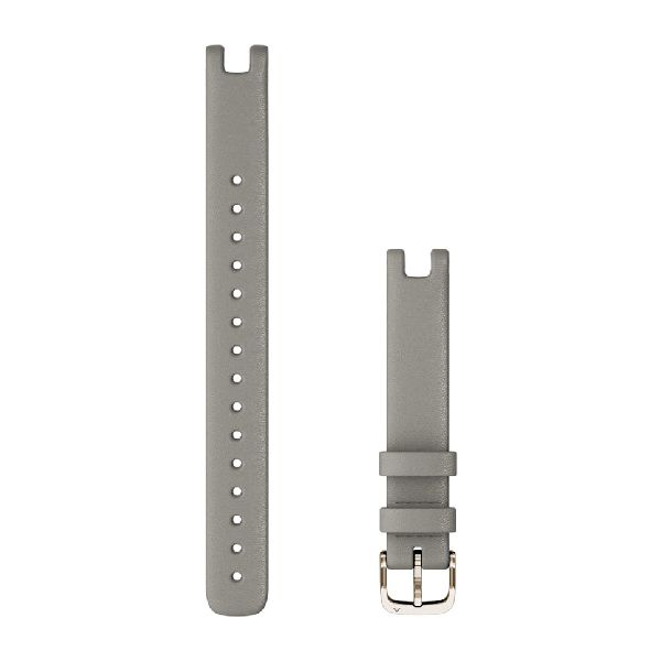 Lily™ Bands (14 mm) - Braloba Gray Leather with Cream Gold Hardware