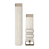 Bracelets de Montre QuickFit® 20 - Nylon Crème Chiné avec Fermeture Or Pâle
