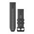 Bracelets de Montre QuickFit® 26 - Silicone Graphite avec Fermeture Noir