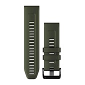 Bracelets de montre QuickFit® 26 - Silicone Vert mousse avec Fermeture Noir - 223 mm