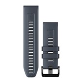 Bracelets de montre QuickFit® 26 - Silicone Bleu granite avec Fermeture Noir - 223 mm