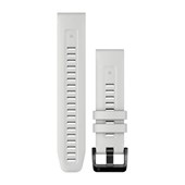 Bracelets de montre QuickFit® 22 - Silicone Blanc carrara avec Fermeture Noir - 219 mm