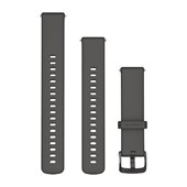 Bracelets à Dégagement Rapide (18 mm) - Silicone Gris Galet avec Fermeture Ardoise - 195 mm