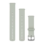 Bracelets à Dégagement Rapide (18 mm) - Silicone Gris Sauge avec Fermeture Ardoise - 195 mm
