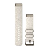Bracelets de montre QuickFit® 20 - Nylon Crème Chinée avec Fermeture Or Pâle - 194 mm