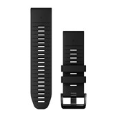 QuickFit® 26 Watch Bands - Black Silicone Black Hardware