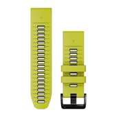 Bracelets de montre QuickFit® 26mm - Silicone vert fluo/gris foncé