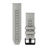 Bracelets de montre QuickFit® 26mm - Silicone gris cendré/vert mousse