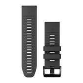QuickFit® 26 Watch Bands - Graphite Silicone