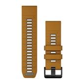 Bracelets de montre QuickFit® 26 - Silicone Automne/Gris Galet avec Fermeture Noir - 219 mm
