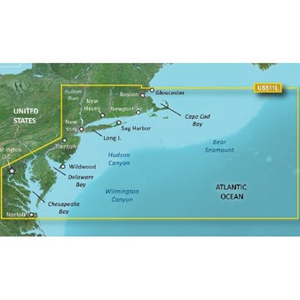 BlueChart® g3 Vision - U.S., Boston, MA to Norfolk, VA Coastal Charts - VUS511L