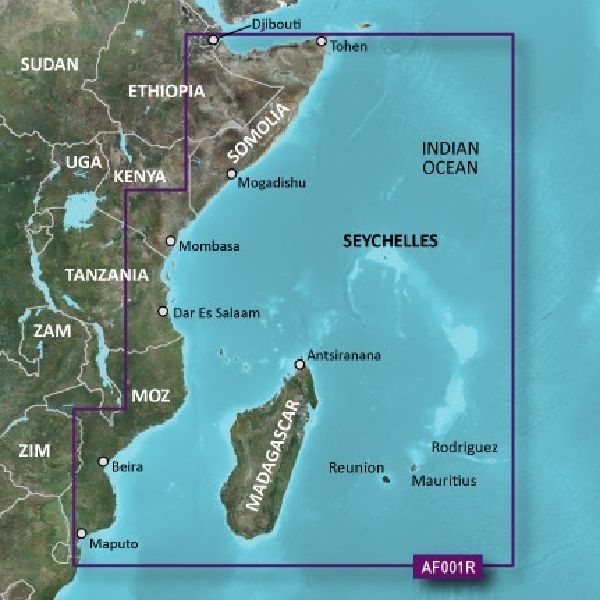 BlueChart® g3 Vision - Africa, Eastern Coastal and Inland Charts - VAF001R