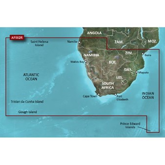 BlueChart® g3 Vision - Cartes Afrique, côtes sud, terres intérieures- VAF002R