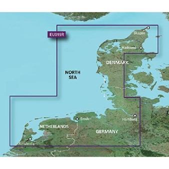 BlueChart g3 - Cartes Mer du Nord, Alborg à Amsterdam Coastal and Inland - HXEU019R