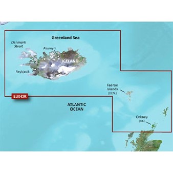 BlueChart® g3 - Cartes L'Islande à la côte des Orcades - HXEU043R