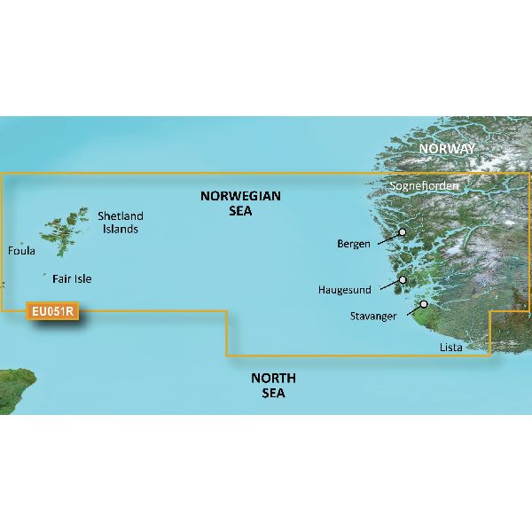 BlueChart® g3 Vision - Norway, Lista to Sognefjorden Charts - VEU051R