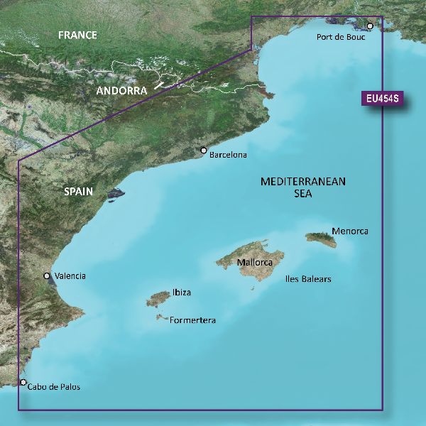 BlueChart® g3 Vision - Spain, Barcelona and Valencia Charts - VEU454S