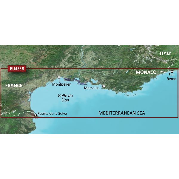 BlueChart® g3 Vision - Golfe Du Lion, France to San Remo, Italy Charts - VEU466S