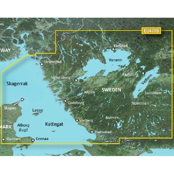 BlueChart® g3 Vision - Sweden, Stromstad to Halmstad Charts - VEU470S