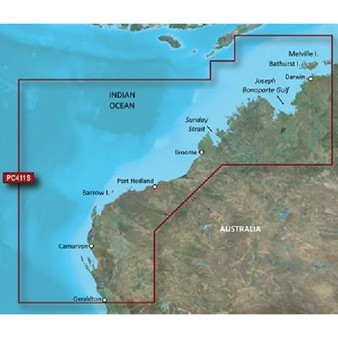 BlueChart® g3 - Cartes Australie, de Geraldton à Darwin Coastal - HXPC411S