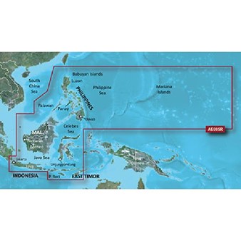 BlueChart® g3 - Cartes Philippines, Java et îles Mariannes -Zélande - HXPC024R