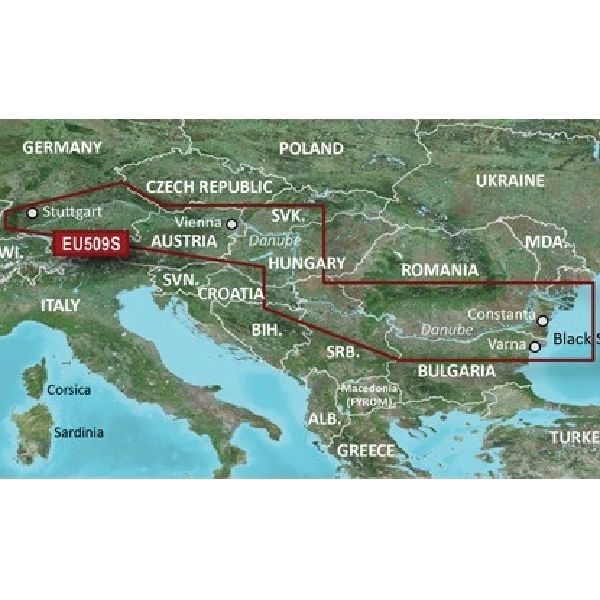 BlueChart® g3 Vision - Danube River Charts - VEU509S